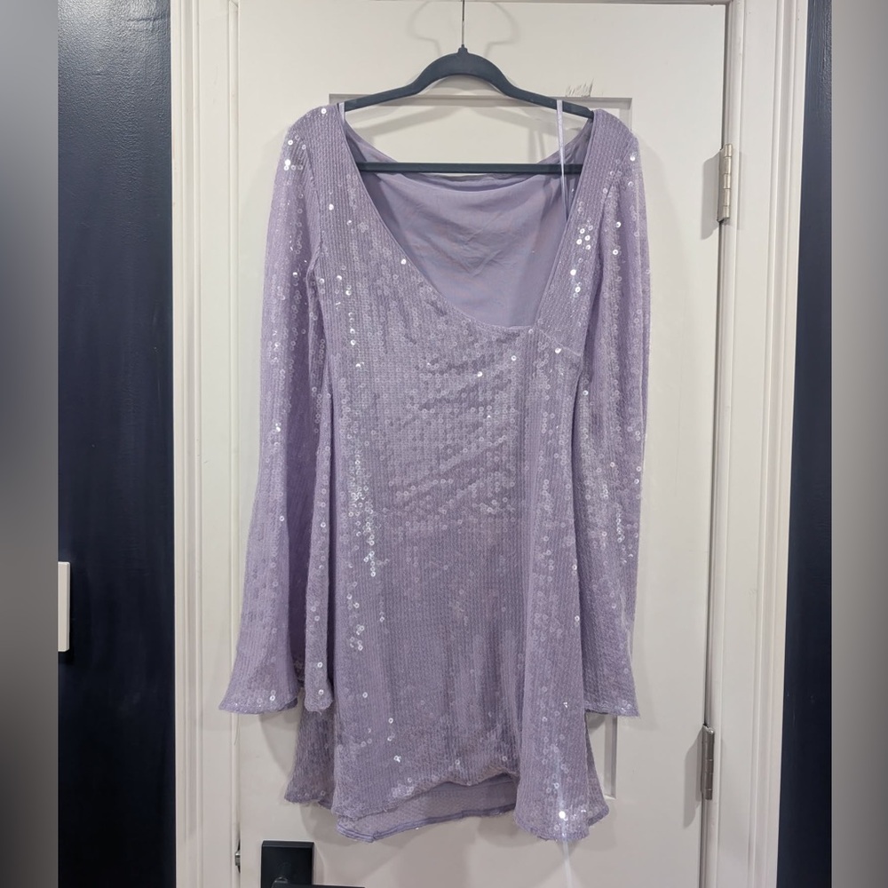 Periwinkle sequin dress